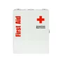 Metal cabinet of the Medium 25-Person Workplace ANSI A+ First Aid Kit - front, straight on view.