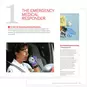 Emergency Medical Response (EMR) Textbook showing the first page of Chapter 1: The Emergency Medical Responder overlapping page 27 of Chapter 2: The Well-Being of the Emergency Medical Responder.
