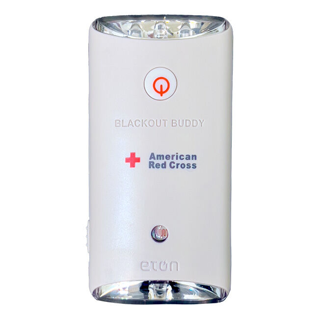 Eton Blackout Buddy Emergency Flashlight and Nightlight with American Red Cross logo.