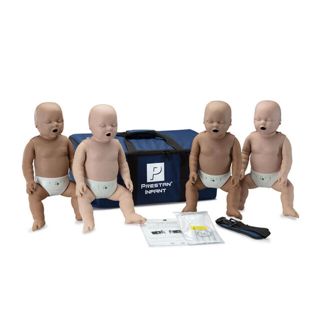 Prestan Diverse Skin-Tone Infant Manikins with CPR Monitors (4-Pack).