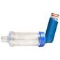 The Inhaler Spacer Trainer attached to a Practi-Inhaler Device.