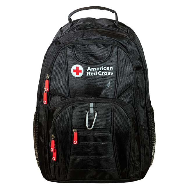 American Red Cross Black Backpack.
