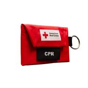 CPR Keychain, Face Shield with 1-Way Valve, 1 Pair Latex Free Nitrile Gloves