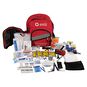 Deluxe 3-Day 72 Hour Emergency Preparedness Kit with items including Hand Crank Flashlight, Multi-Tool, Hygiene Products, First Aid Supplies, Drinking Water, Poncho, Tweezers and Blanket.