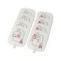 Eight Prestan AED Trainer Replacement Pads with graphics for AED pad placement on a child and adult.
