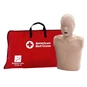 Prestan Professional Child CPR Manikin with Tan Skin next to American Red Cross Bag.