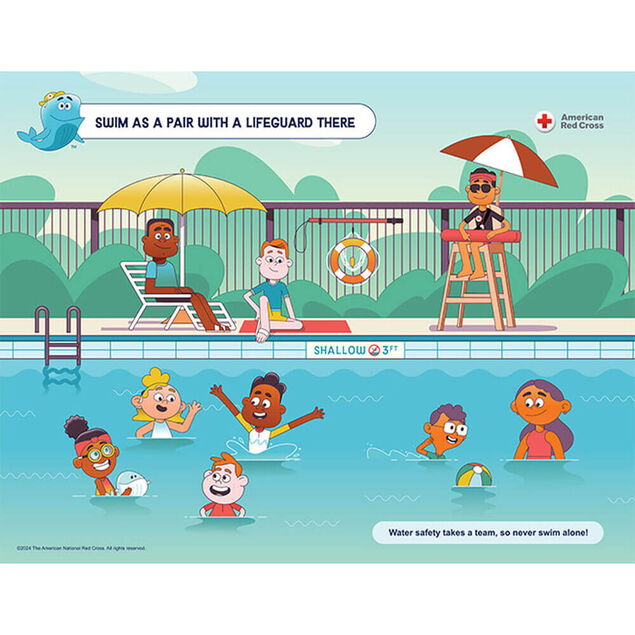 Swim As A Pair With A Lifeguard There WHALE Tales Poster.