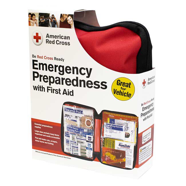 Emergency Preparedness/First Aid Auto Kit with Soft Case - in its packaging.