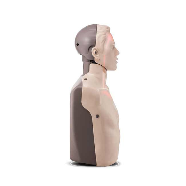Brayden/BigRed&trade; Adult CPR Manikin with LED Red Light CPR Feedback Side View.