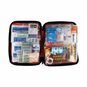 Emergency Preparedness Auto Kit with First Aid open soft case showing the kit contents.