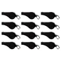 12 Black Pea Whistles from Kemp USA.
