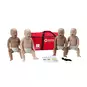 Prestan Diverse Skin-Tone Infant Manikins with CPR Monitors - (4 Pack), Tan Skin/Brown Skin.