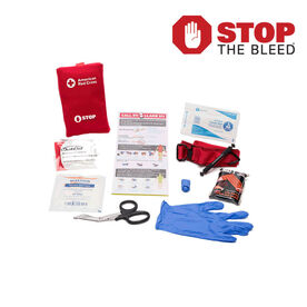 Severe Bleeding Control Professional Trauma Kit with Soft Carry Case Spread.