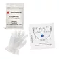 CPR Student Training Kit packaging, face shield with 1-way valve, and pair or nitrile gloves.