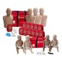 Babysitter's Training Instructor Starter Kit: Child and Infant CPR Manikins, CPR Masks, Red Cross Carrying Bags, and other supplies.