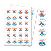 Longfellow's WHALE Tales Swimming Stickers