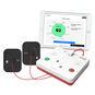 Brayden AED Trainer and a tablet showing AED training results.
