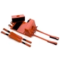 Orange Kemp USA Head Immobilizer Set shown with straps open.