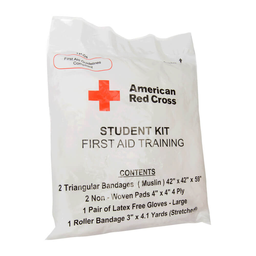First Aid Student Training Kit with Triangular Bandages (Muslin).