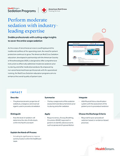 Procedural Sedation for Adults and Pediatrics brochure