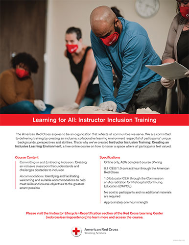 Instructor Inclusion Training brochure